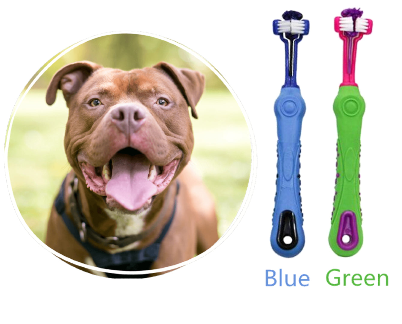 PawBrush™: Pet Dental Cleaning Toothbrush, 3-Sided Design for Effective Oral Care